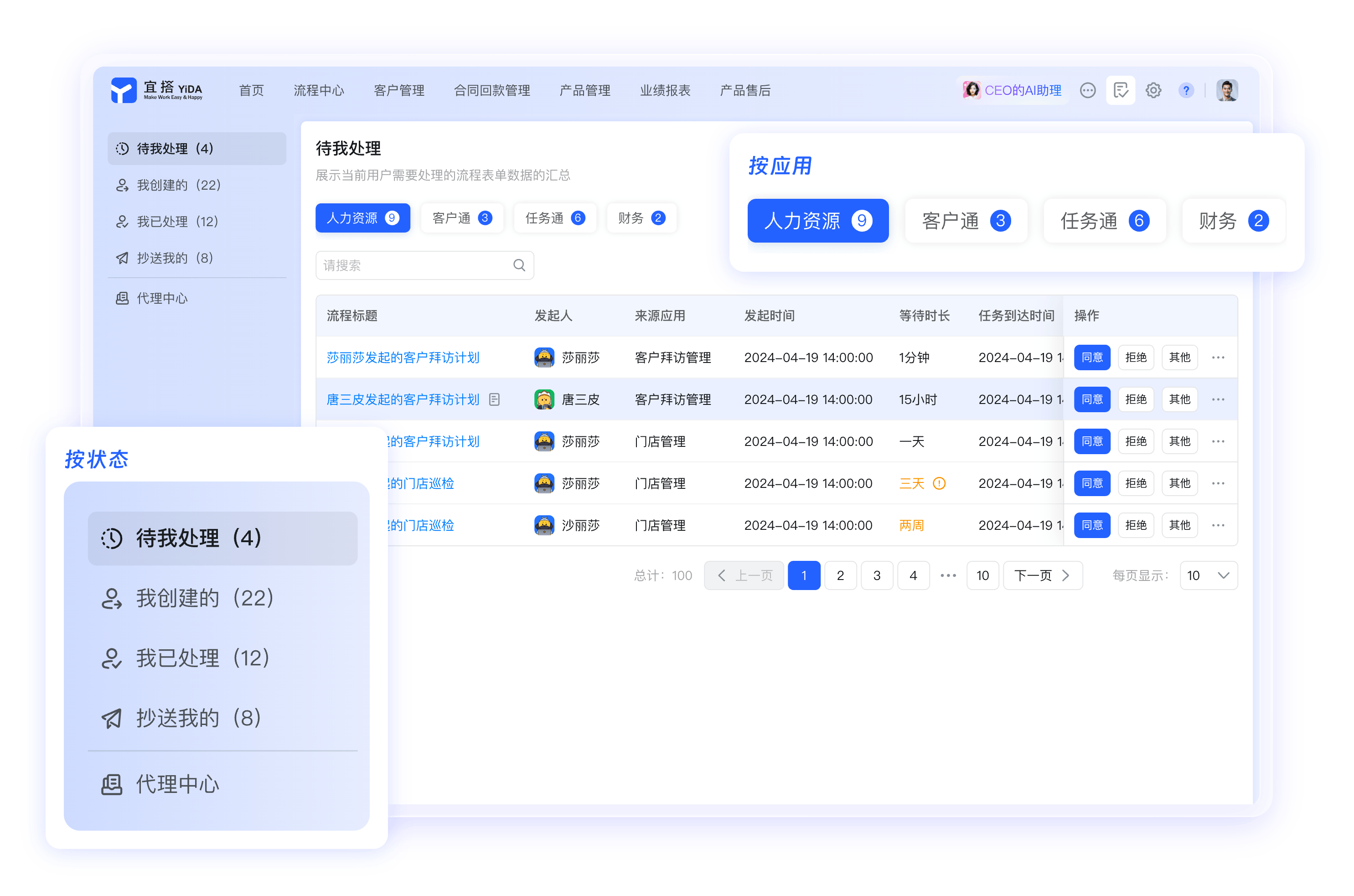 钉钉会议数据协同界面